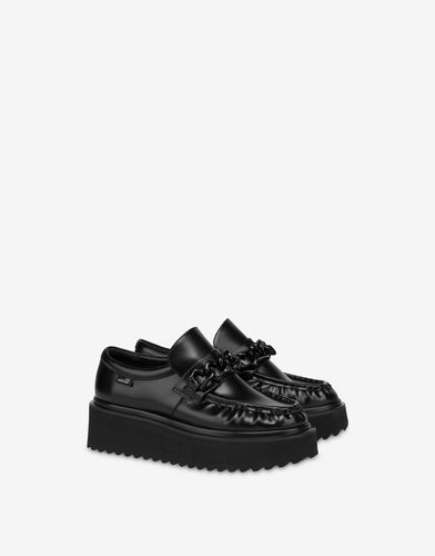 Abrasive Calfskin Moccasins Platform Power - Love Moschino - Modalova