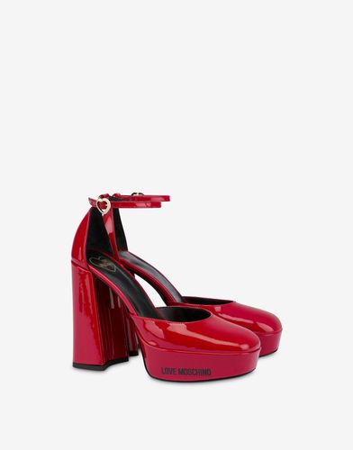 Patent Leather Mary Jane With Platform - Love Moschino - Modalova