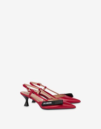 Nappa Slingback Flat Bow - Love Moschino - Modalova