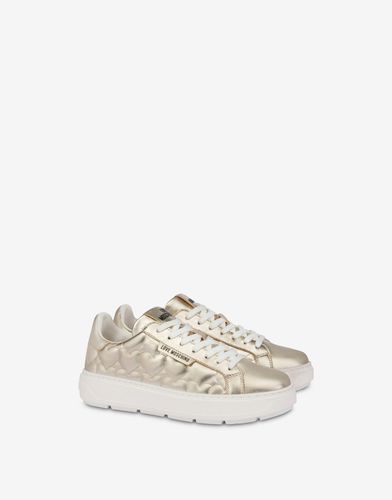 Laminated Nappa Sneakers - Love Moschino - Modalova