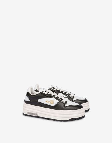 Multilayer Calfskin Sneakers - Love Moschino - Modalova