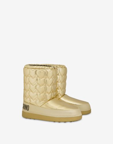 Laminated Quilted Snow Boots Heart - Love Moschino - Modalova