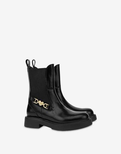 Abrasive Calfskin Chelsea Boots City Love - Love Moschino - Modalova