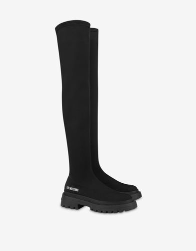 Over The Knee Boots In Stretch Lycra - Love Moschino - Modalova