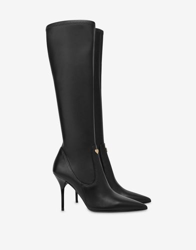 Stretch Heart Stud Boots - Love Moschino - Modalova