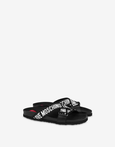 Logo Band Leather Crossover Sandals - Love Moschino - Modalova