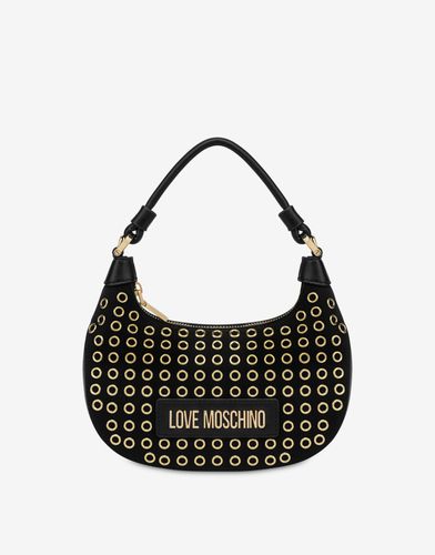 Glam Up Mini Hobo Bag With Eyelets - Love Moschino - Modalova