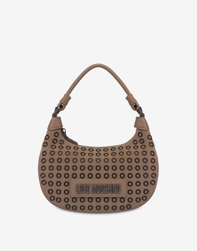 Glam Up Mini Hobo Bag With Eyelets - Love Moschino - Modalova