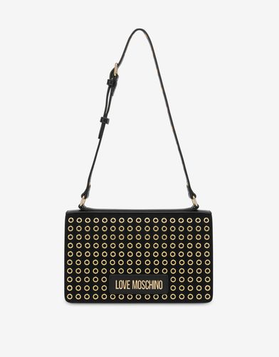 Glam Up Shoulder Bag With Eyelets - Love Moschino - Modalova