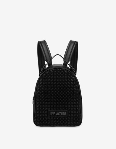 Glam Up Backpack With Eyelets - Love Moschino - Modalova