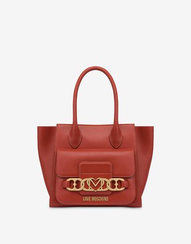 Shopper With Chain - Love Moschino - Modalova