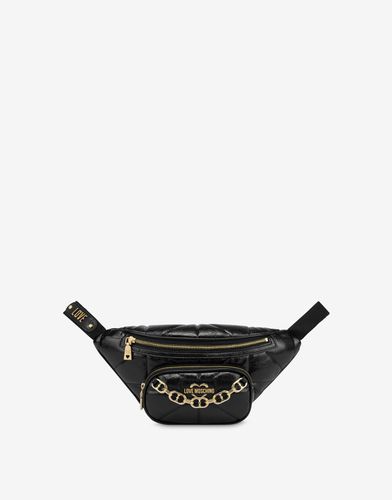 Geometric Quilted Belt Bag - Love Moschino - Modalova