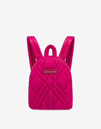 Puff Quilted Nylon Backpack - Love Moschino - Modalova