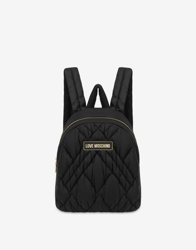 Puff Quilted Nylon Backpack - Love Moschino - Modalova