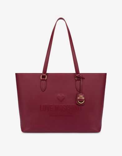 Love Embossed Calfskin Shopper - Love Moschino - Modalova