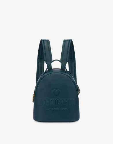 Love Embossed Calfskin Backpack - Love Moschino - Modalova