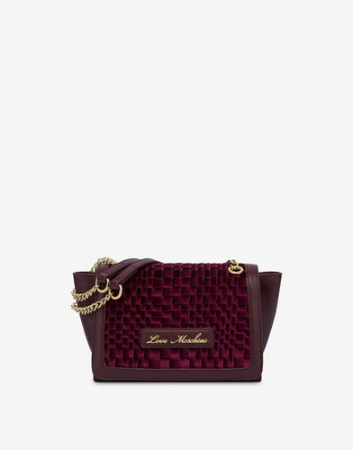 Velvet Woven Shoulder Bag - Love Moschino - Modalova