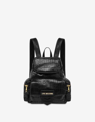 Super Soft Croco Backpack - Love Moschino - Modalova