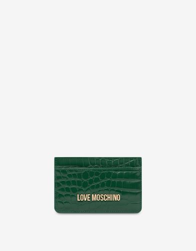 Croco Card Holder - Love Moschino - Modalova