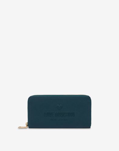 Love Embossed Calfskin Wallet - Love Moschino - Modalova