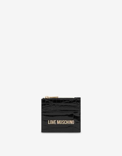 Croco Zip Card Holder - Love Moschino - Modalova