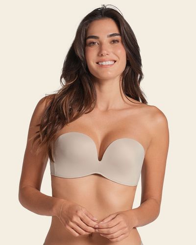 Sujetador sin tirantes Antigravedad de push up alto sin aro - Leonisa - Modalova