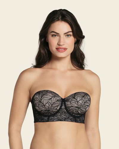 Sujetador sin tirantes bustier 360° de perfección en encaje - Leonisa - Modalova