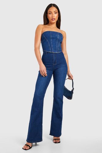 Womens Tall Basics High Waist Skinny Flared Jeans - - 12 - boohoo - Modalova