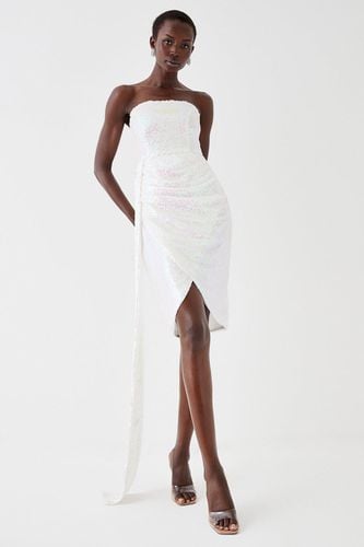 Womens Iridescent Statement Drape Detail Sequin Mini Dress - - 10 - Coast - Modalova