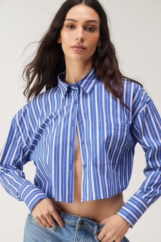 Womens Stripe Cropped Shirt - - 12 - Nasty Gal - Modalova