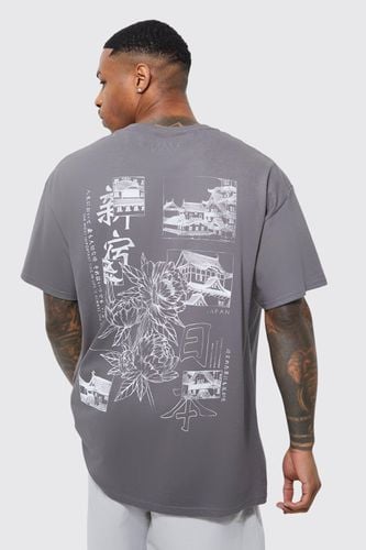 Oversized Stencil Back Graphic T-shirt - - XS - boohooMAN - Modalova