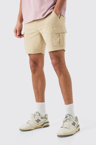 Fixed Waist Stone Skinny Fit Cargo Shorts - - XS - boohooMAN - Modalova