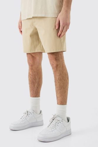 Fixed Waist Stone Slim Fit Chino Shorts - - XL - boohooMAN - Modalova