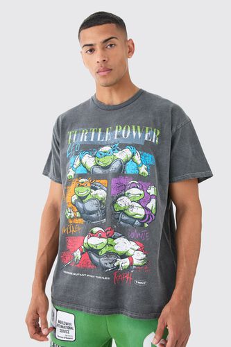 Oversized Ninja Turtles Wash License T-shirt - - M - boohooMAN - Modalova