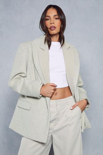 Womens Premium Wool Look Oversized Jacket - - 16 - MISSPAP - Modalova