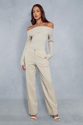 Womens Zip Front Pocket Detail Mid Rise Trouser - - 12 - MISSPAP - Modalova