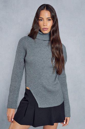 Womens Knitted Ribbed Cut Out Detail Jumper - - M - MISSPAP - Modalova