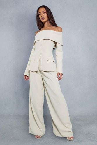 Womens Tailored High Waisted Button Detail Trousers - - 12 - MISSPAP - Modalova