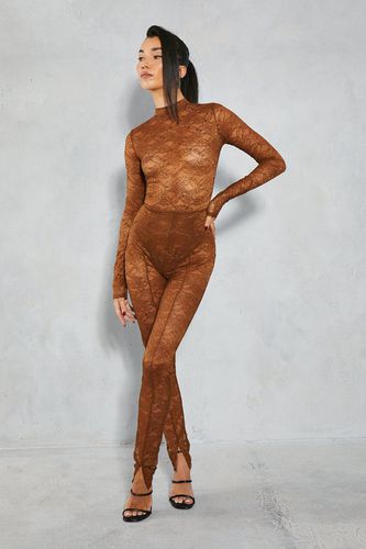 Womens Lace Long Sleeve Bodysuit - - 10 - MISSPAP - Modalova