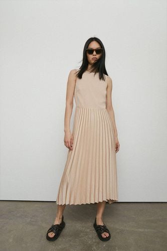 Womens Sleeveless Pleated Midi Dress - - 12 - Warehouse - Modalova