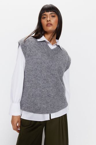 Womens Knitted vest Top - Grey - M - Warehouse - Modalova