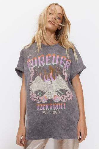 Womens Forever Rock & Roll Graphic T-shirt - - M - Warehouse - Modalova