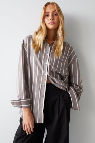 Womens Stripe Oversize Shirt - - 14 - Warehouse - Modalova