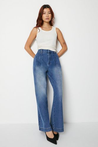 Womens Pleat Front Wide Leg Jeans - - 14 - Warehouse - Modalova