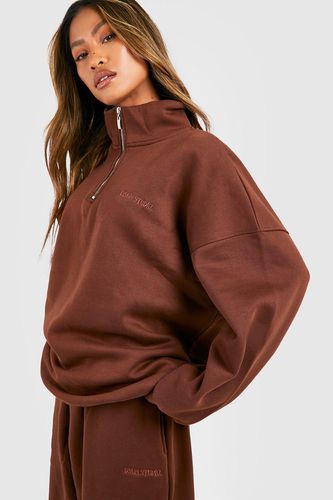 Womens Premium Half Zip Sweatshirt - - XS - boohoo - Modalova