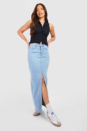 Womens Tall Denim Split Front Maxi Skirt - - 16 - boohoo - Modalova