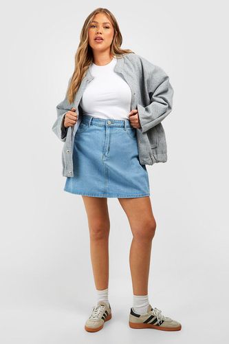 Womens Plus Denim Skirt - Grey - 16 - boohoo - Modalova