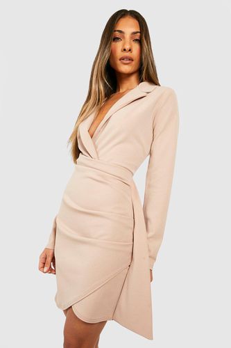 Womens Wrap Detail Fitted Blazer Dress - - 10 - boohoo - Modalova