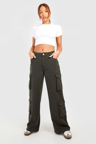 Womens Tall Low Rise Oversized Cargo Jeans - - 10 - boohoo - Modalova