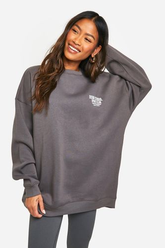 Womens Dsgn Studio Sports Club Slogan Oversized Sweatshirt - - XL - boohoo - Modalova